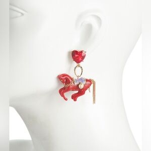 BETSEY JOHNSON YEAR OF THE HORSE DROP EARRINGS - NWT